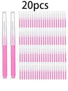 200pcs/100pcs/50pcs/20pcs/5pcs Permanent Mini Eyebrow Brush, Handheld Reusable Colored Eyelash Extension Brush, Eliminating Eyelash Cleaning, Tooth Cleaning Micro-Brush As A Gift Of Choice - Multicolor - View 21