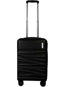 Maleta de Mano Rígida para Viaje, con Ruedas Giratorias 360 y Candado TSA, Doble Cierre y Barra Sujetadora, Botón para Ajuste de Altura, con Interior Doble Compartimento.(Amarillo) - Negro - Ver 12