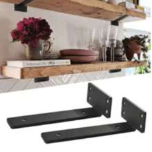 Supports de étagère flottante en métal Montage mural Supports pour étagères extra-robustes de 5 mm d'épaisseur, Supports L invisibles pour le support d'étagères