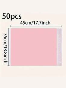 50个粉色快递邮寄袋聚乙烯包装自封快递袋信封包装袋用于运输袋 - 粉色 - 查看 5