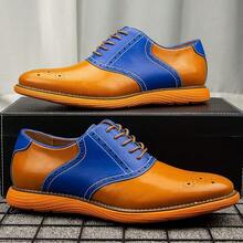 Men's Oxford Shoes Dress Shoes Men's Lightweight Lace-Up Fashion Shoes-20256688 - 藍色-03 - 查看 3