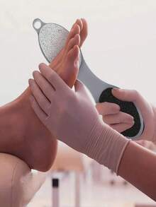 Kit de cuidado de pies de lujo 4 en 1 - Removedor de callosidades multifuncional, exfoliante de pies, cepillo y recortador con piedra pómez, lima de metal y cerdas de limpieza suave - Sin perfume, plástico duradero, operación manual, sin baterías requeridas, fácil de limpiar y almacenar