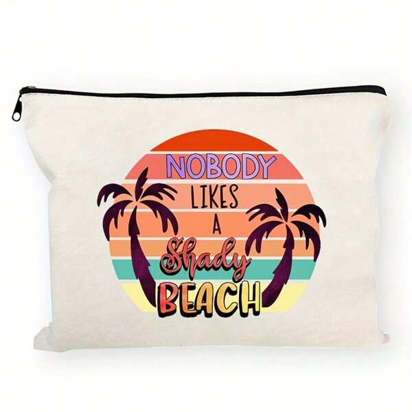 Bolsa organizadora de maquillaje y artículos de tocador con cremallera, de moda y unisex. Esencial para la playa y actividades al aire libre. Este es un regalo ideal para amigos, hermanas o miembros de la familia que aman viajar y las actividades en la playa.