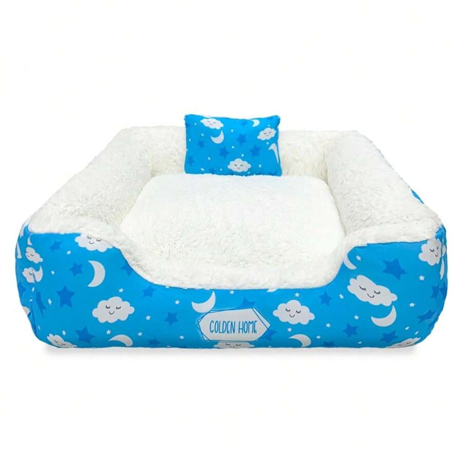2-Piece Pet Bed For Dogs And Cats, Premium Luxury Printed Bed - View 1