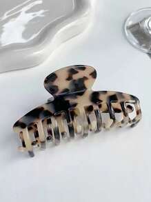 Hair Clips 1pc Women's Plus Size Leopard Print Acetate Hair Claw, Fashionable & Elegant Design, Versatile Everyday Wear Hair Accessories Elegant Claw Clips, School Stuff, College