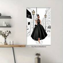 Framed Poster Master Fashion Poster - Lady In Black Print - Paris Designer -  Gift For Her & Fashionista - Luxury Haute Couture Decor For Bedroom Or Girls Room - 框架 - 查看 5