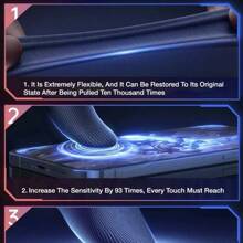 New Breathable Non-Slip Touch Screen Gaming Finger Sleeves, Featuring Interesting Graphic Design And Soft Texture For Enhanced Gaming Experience