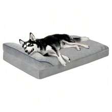 1 件多尺寸矫形宠物床垫，适合猫狗四季使用，可拆卸和清洗，最大支撑重量 74 磅 - 藍色 - 查看 1