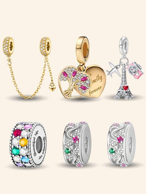 1 Pieza Elegante Cadena de Seguridad de Plata de Ley 925 de Moda para Mujeres, Apta para Pulseras, Brazaletes, Joyería DIY, Regalo para Citas, Joyería Fina para Damas, Vuelta al Colegio