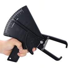 Calibrador de Grasa Corporal Calibradores de Pliegues Cutáneos Personales Herramienta de Medición para Medir con Precisión el IMC Pliegues en la Piel Probador de Medición de Pérdida de(blanco) - Negro - Ver 11