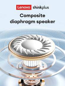 Lenovo 联想 LP23 蓝牙耳机保护套组合，半入耳式立体声效果，高清语音通话，灵敏麦克风，智能降噪，音乐游戏双模式，低延迟，长续航，适用于智能手机和电脑 - 黑色+1保護套 - 查看 5