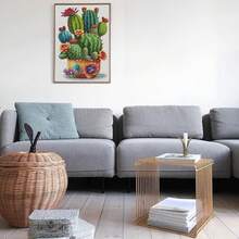 EstiloKit De Punto De Cruz Estampado Para Adultos Principiantes, Kit De Punto De Cruz, FáCil De Hacer Contado, Dimensiones Impresas, Manualidades, Kits De Bordado Para DecoracióN De Pared Del Hogar (11VersióN Mejorada - suculento punto de cruz - Ver 5