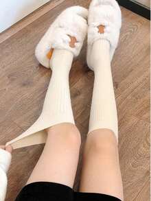 半双装女士过膝长袜，甜辣风及膝袜，适合春夏秋季穿着，纯色长袜，保暖舒适，过膝袜，Y2K风格，舒适透气 - 彩色 - 查看 7