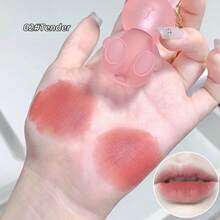 1 件可爱熊和兔子毛茸茸润唇膏钥匙扣，哑光光泽唇彩，适合日常使用 - 彩色 - 查看 17