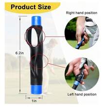 便携式高尔夫握杆训练器和挥杆练习工具 - 轻巧的握杆辅助器，可完美放置手部，改善挥杆节奏和一致性 - 理想的高尔夫配件礼物 - 彩色 - 查看 7