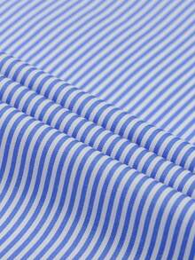 Audmroton Men's Long Sleeve Striped Dress Shirts, Regular Fit Comfy Cotton Blend Business Casual Button-Down Shirts With Front Pocket - 藍色 - 查看 8
