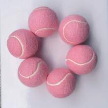 6pcs/Set High Elasticity Durable Tennis Balls, Suitable For Training, Fitness And Pet Massage, Suitable For Youth Competition - Pink - View 10