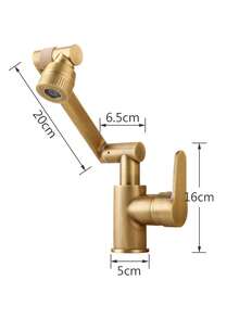 NVHUANGSHIJIA Solid Brass Retro Swivel Spout Faucet French Style Bathroom Basin Mixer Tap (Hot & Cold) - Multicolor - View 6