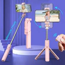 Portable Selfie Stick Tripod With Phone Holder And Wireless Remote, Compatible With Apple And Android Phones, For Photography And Video Recording - Black - View 3