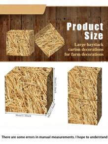 2 Stück/1 Stück Heurundballen als dekorative Boxen für Western-Cowboy-Party-Dekorationen, Bauernhof-Heu, Landhausstil-Boxen, gestapelte Strohsäcke, Karton-Geschenke, Fotorequisiten für Fotokabinen, Tischmittelpunkte für Rodeo-Geburtstag, Baby-Shower-Party-Zubehör, Heuballboxen in Großpackung, Wild-West-Fotokabinen-Requisiten für Western-Cowboy-Party, Geburtstaggeschenke, Bauernhof-Zubehör