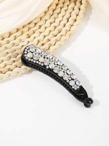 1 件水钻女士发饰，简单香蕉夹马尾辫爪，大尺寸垂直强力夹发夹，爪夹，发夹，发夹，发夹，发夹，学校用品 - 大貝殼白 - 查看 2