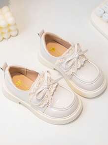 Girls' Leather Shoes – 2025 New Autumn Style, Soft-Soled, Anti-Slip, Stylish British Style, Versatile Sports Casual Shoes For Older & Middle-Aged Kids.Girls White Shoes Ballerina Girls Shoes