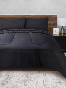 Home Elephant Edredón Set Matrimonial y King Size Microfibra Extra Suave con Sábanas Incluidas Varios Modelos - Negro - Ver 5