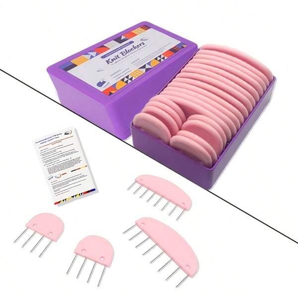 20PCS Knitting Blocking Pins Kit - Stainless Steel Knit Blocking Combs, 4/8 Prong Blocking Combs For Blocking Knitting, Crochet, Lace, Sewing, Weaving, Knitting Fixing Trimming, DIY Crafting Projects, Crochet Accessories, Knitting Supplies, DIY Tools
