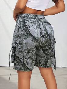 Shorts vaqueros tipo bermuda con detalles de bolsillo vintage desgastados y dobladillo deshilachado - Multicolor - Ver 2