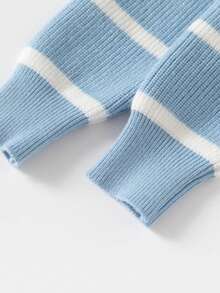 Young Boy Knitted Polo Shirt, Striped Sweater, Autumn/Winter New Arrival