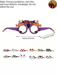 12pcs-Halloween Glasses Halloween Eyeglasses Paper Party Eyeglasses Halloween Photo Booth Props For Party Favors,Halloween Paper EyeGlasses, Funny Glasses Ghost Bat Spider Eyeball Novelty Eyeglasses For Halloween Party Favors Cosplay Accessories Supplies Decoration,Halloween Party Supplies Paper Glasses Halloween Themed Funny Dress-Up Props