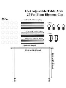1 set Arco de marco de hierro dorado, negro y blanco, decoración para cumpleaños, boda, aniversario, fiesta de playa, piscina, hawaiana, ajustable para mesa, decoración para bodas, cumpleaños, Halloween, Navidad, decoración de mesa para fiestas y eventos, hogar, arco resistente de fiesta, pieza versátil de decoración de mesa, suministros decorativos, decoración de fotografía de habitación del hogar, accesorios para arcos de globos, decoración de flores artificiales