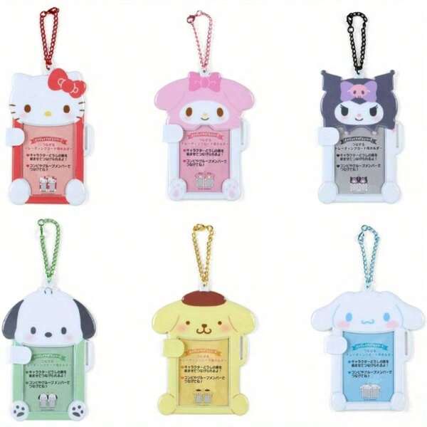 Sanrio 1pc New Model On The Shelves Melody Yugui Dog K Cat Kulomi Yugui Dog Photo Card Pendant Keychain Card Case Label Signboard, ID Card And Accessories, ID Card Case