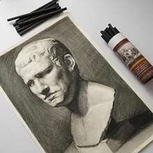 28pcs Left-Handed Charcoal Sticks Sketching Charcoal Pencils Charcoal Art Charcoal Bars Charcoal Pencils Carbon Sticks For Student Art Supplies - Multicolor - View 6