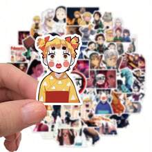 TOEI ANIMATION 50pcs Aniplex  Anime Stickers, Mixed Kimetsu No Yaiba Cartoon Vinyl Stickers For Laptop, Skateboard, Water Bottle - Multicolor 5 - View 11