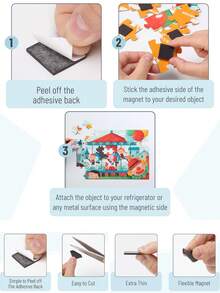 48/96 piezas Hojas magnéticas adhesivas cortables, (cada una de 20 X 20 mm)/(cada una de 40 X 40 mm) Hojas magnéticas adhesivas DIY para decoración de nevera, fotos, mejores regalos de cumpleaños, artesanía, graduación, fotos y almacenamiento de troqueles, fácil de pelar y pegar, para construcción, científica, artesanía, oficina, aula, pizarras, tarjetas, carteles