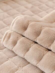 1pc Veet Washable Non-Slip L-Shaped Sofa Cover, Fits 3-Seater Sofa, Quilted Design, Magnetic Closure, Pet-Friendly Protection - Gray Velvet Sofa Cover