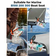 船用球童车，船用球童车收纳盒，船用杯架，带杯架的渔具收纳盒，多功能海钓收纳盒，通用型鲈鱼船皮划艇浮桥钓鱼舱收纳，游艇和路亚配件的理想选择，渔具盒，沙滩必需品，沙滩配件，泳池浮板