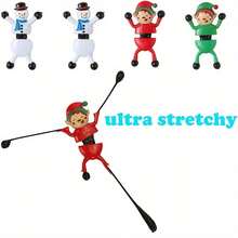 12/24 pezzi Giocattoli in gel morbido TPR a forma di Babbo Natale arrampicante per Natale, giocattoli antistress per bambini con renne appiccicose a tema natalizio, giocattoli in gel morbido TPR a forma di uomo arrampicante per Natale, giocattoli antistress natalizi in gel morbido appiccicosi per bambini con Babbo Natale