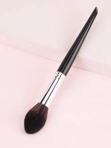 1 件火焰形腮红、荧光笔、小圆形化妆刷、面部粉刷、化妆工具 - 黑色 - 查看 4