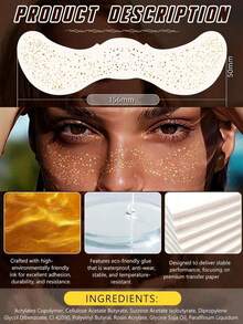 6pcs Shiny Silver Freckle Stickers, Waterproof, Suitable For Women, Can Be Used As Face Tattoos For Dance, Music Party Makeup