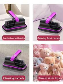 2-In-1 Handheld Vacuum Cleaner & Dust Mite Remover, Powerful Wet & Dry Cordless Vacuum Cleaner For Home, Car, Office And Pet, Detachable, Multi-Layer Filtration, Lightweight Floor Brush, Includes Dust Mite Brush Head, Low Noise, Easy To Use, Great Gift For Holidays - Multicolor - View 8