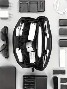 内袋、储物袋、黑色数码收纳包、灰色数码收纳包、运动相机、摄影配件、USB 闪存盘、充电线、分类收纳、旅行便携包线缆收纳包 - 彩色 - 查看 8