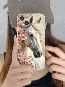 غطاء هاتف واقي مثقب بطبعات حيوانية وزهرية وخيول، متوافق مع أجهزة 16/11/16pro/16plus/16promax/16e/15Promax/13/14/12/XS/XR/7G/8P، وأجهزة Galaxy S25/S25PLUS/S25 Ultra/A16/A36/A26/A56/A50/A12/A32 مقاوم للماء والصدمات ومقاوم للخدش - متعدد الألوان - مشاهدة 2