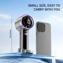 مروحة محمولة بسرعات قابلة للتعديل من 100 مستوى، مصغرة قابلة للشحن عبر منفذ USB ببطارية فائقة الطول 1800مللي أمبير للاستخدام