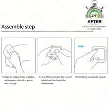 Selbstklebende Handtuchhaken/Badezimmerwandhaken - Schwarz/Silbrig, Schwerlast-Selbstklebehaken zum Aufhängen von Bademänteln, Mänteln, Kleidung für Schlafzimmer, Küche, Tür, Handtuch-/Mantelhaken, Wandhaken zum Aufkleben für Badezimmer oder Küche, Edelstahl