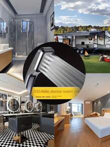 3 szt./zestaw 300-otworowa ręczna głowica prysznicowa wysokociśnieniowa, wysokiej jakości spryskiwacz oszczędzający wodę, kwadratowa głowica prysznicowa z tworzywa ABS z wieloma otworami, niski przepływ wody i system natrysku deszczowego o wysokim ciśnieniu, wytrzymały kwadratowy kształt z tworzywa sztucznego, łatwy montaż, akcesorium łazienkowe, idealne do łazienek w domu i hotelu, niezbędne w nowoczesnych łazienkach i kamperach, ulepsz swoją łazienkę, aby zapewnić sobie luksusowe doznania kąpielowe, idealny prezent świąteczny i na remont łazienki