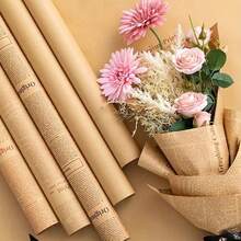 10 Sheets Vintage Nostalgic English Newspaper Kraft Paper, English Newspaper, Gift Bouquet Wrapping Paper - Multicolor - View 4