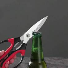 3 Pieces/Set Household Multifunctional Stainless Steel Scissors, Kitchen Scissors, Household Scissors, Office Scissors, And DIY Scissors. - đỏ-đen - Xem 7