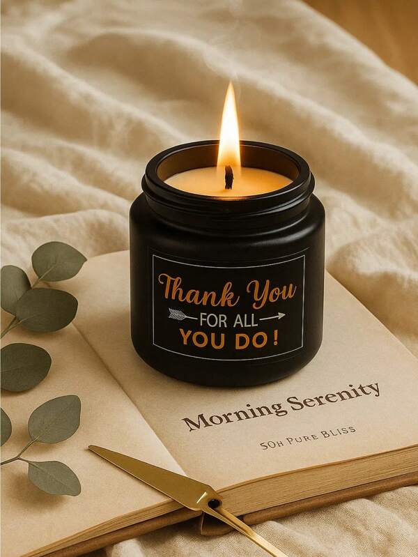 100g Black Glass Jar Scented Candle | Soy Wax ,Autumn Home Decor Fragrance Candles, Gifts For Women Birthday.
